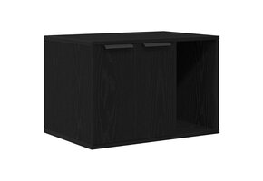 vidaXL Kattenbakomheining Zwart Eiken - 55% Korting