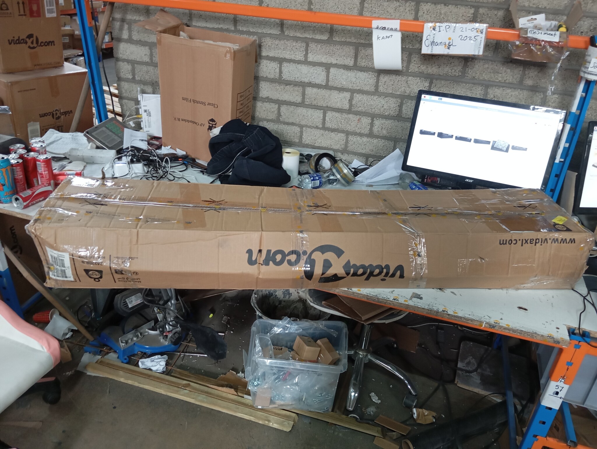 vidaXL 3-zitsbank Kunstleer Zwart - 55% Korting