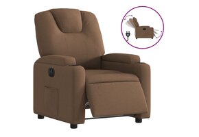 vidaXL Elektrische Verstelbare Fauteuil - Stof Bruin (35% Korting!)
