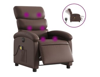 vidaXL Elektrische Massagestoel Kunstleer Bruin - 35% Korting!