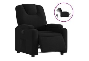 vidaXL Elektrische Fauteuil Stof Zwart | 30% Korting