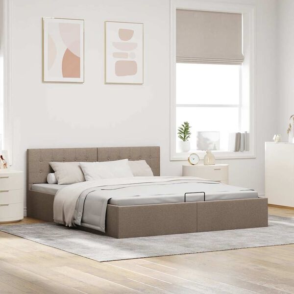 vidaXL Bedframe Taupe 160x200cm - 35% Korting!
