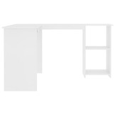 vidaXL Hoekbureau L-vormig Wit 120x140x75 cm - 30% Korting