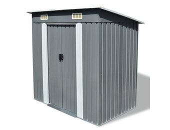 vidaXL Tuinschuur Metaal Grijs - Nu 60% Korting!