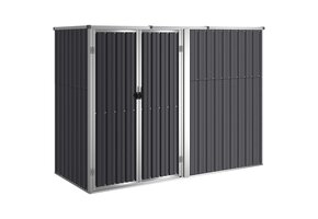 vidaXL Tuinschuur 225x89x161 cm - Gegalvaniseerd Staal - Antraciet - 35% Korting!