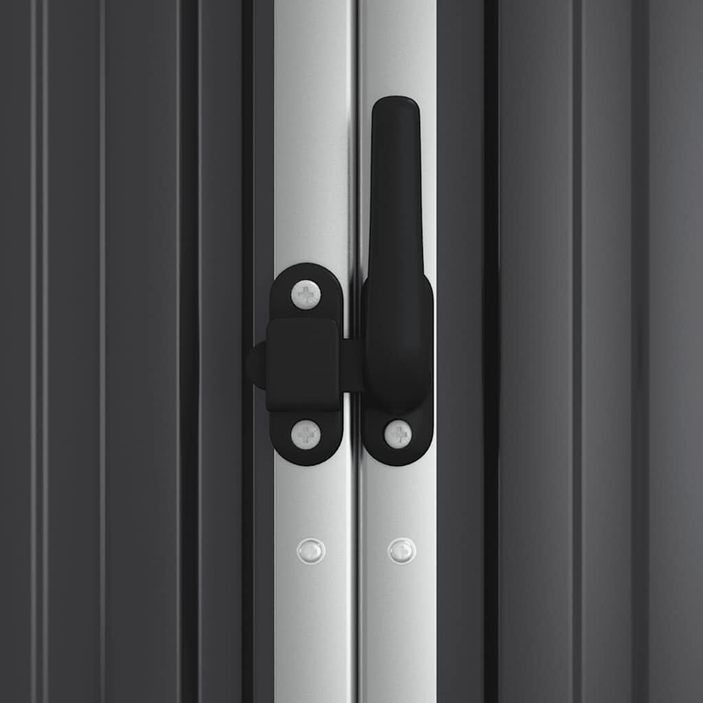 vidaXL Tuinschuur 225x89x161 cm - Gegalvaniseerd Staal - Antraciet - 35% Korting!