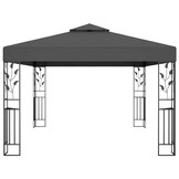 vidaXL Prieel met dubbel dak 3x4 m Antraciet | 35% Korting