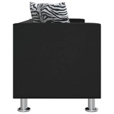 VidaXL Driezitsbank Kunstleer Zwart - 35% Korting!