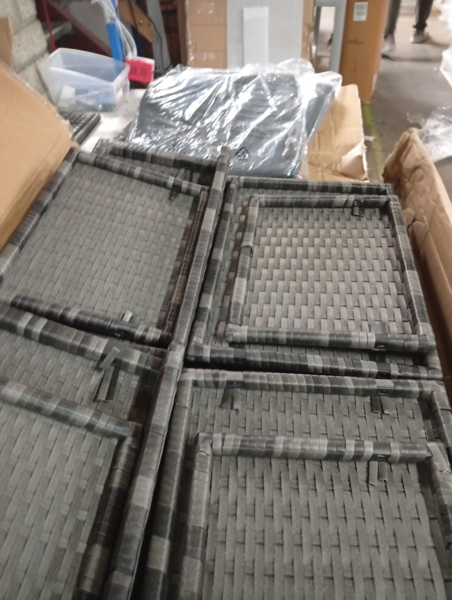 vidaXL 7-delige Tuinset Poly Rattan Grijs - 55% Korting!