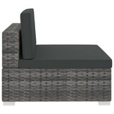 vidaXL Loungeset Poly Rattan Grijs - 35% Korting