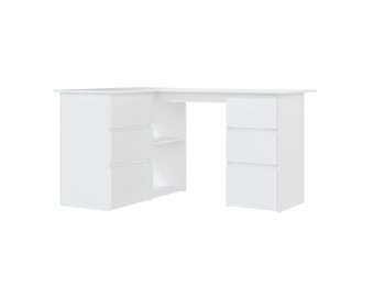 vidaXL Hoekbureau Wit (145x100x76 cm) - 35% Korting!