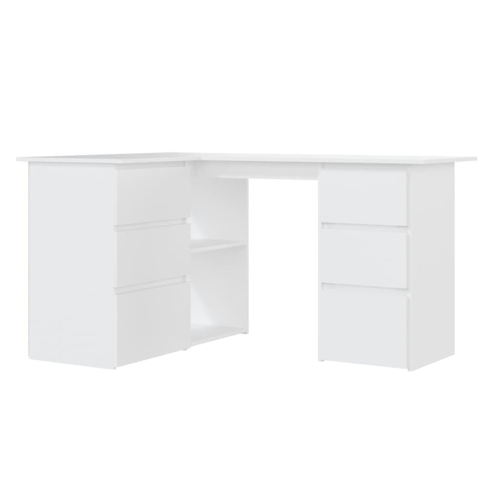 vidaXL Hoekbureau Wit (145x100x76 cm) - 35% Korting!