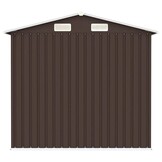 vidaXL Tuinschuur 205x129x183cm Staal Bruin | 50% Korting