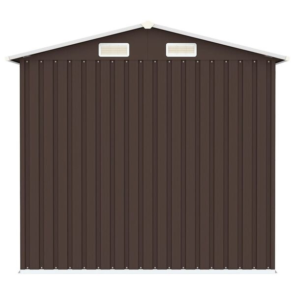 vidaXL Tuinschuur 205x129x183cm Staal Bruin | 50% Korting
