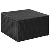 vidaXL 3-delige Loungeset Poly Rattan Zwart/Wit - 35% Korting