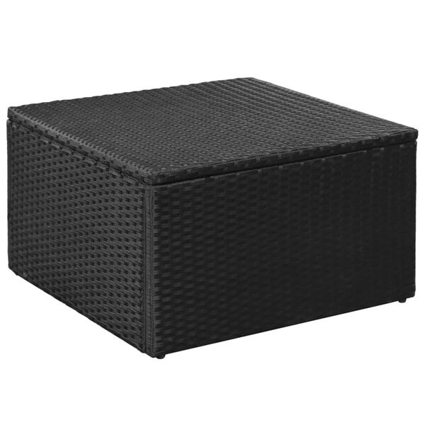vidaXL 3-delige Loungeset Poly Rattan Zwart/Wit - 35% Korting