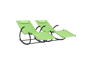 vidaXL Ligbedden Groen (2 stuks) - 47% Korting