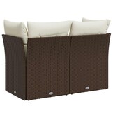 vidaXL Tuinbank 2-zits poly rattan bruin | -57% Korting