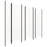 vidaXL Kamerscherm 6 panelen 300x180 cm Wit - 55% Korting