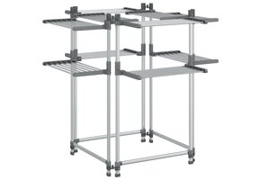 vidaXL Wasrek 107x107x120 cm Aluminium - 35% Korting