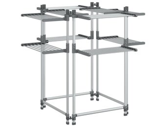 vidaXL Wasrek 107x107x120 cm Aluminium - 35% Korting