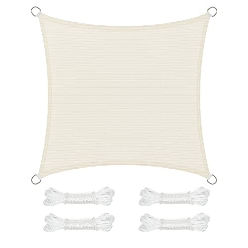 Zonnescherm Zeil Beige 500x500cm - Ademend & Scheurvast (62% Korting!)