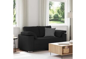 vidaXL Bank met kussen Zwart 160 x 77 x 82 cm Stof