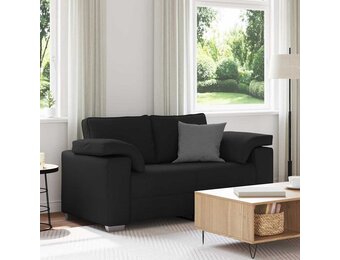 vidaXL Bank met kussen Zwart 160 x 77 x 82 cm Stof