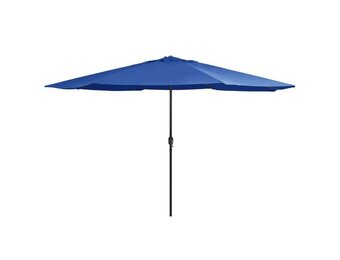 vidaXL Parasol met metalen paal 390 cm azuurblauw