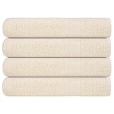 vidaXL Saunahanddoeken 4 st 80x200 cm 360 g/m² 100% katoen crème