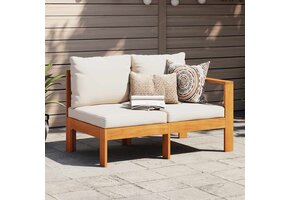 vidaXL Tuinbank met 1 armleuning 2-zits massief acaciahout