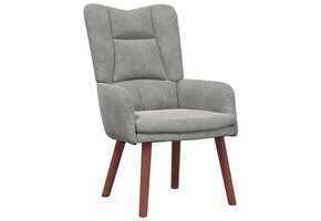 vidaXL Ontspanningsstoel Lichtgrijs 63 x 67 x 94 cm Fluweel
