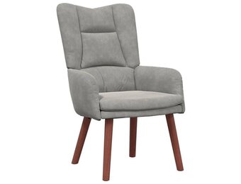 vidaXL Ontspanningsstoel Lichtgrijs 63 x 67 x 94 cm Fluweel