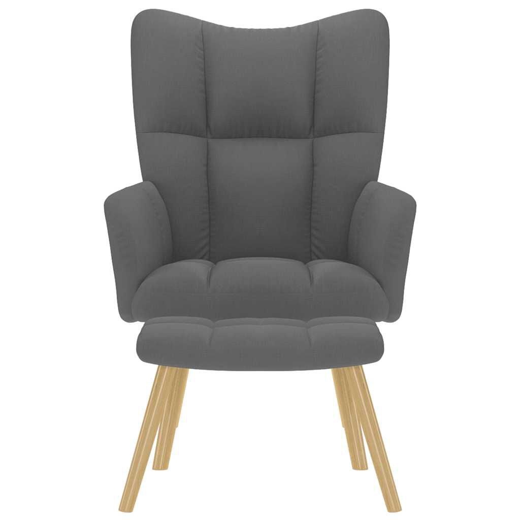 vidaXL Relaxstoel met voetenbank (35% korting) - Stof Donkergrijs