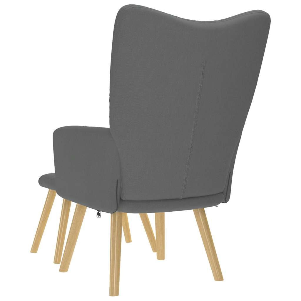 vidaXL Relaxstoel met voetenbank (35% korting) - Stof Donkergrijs