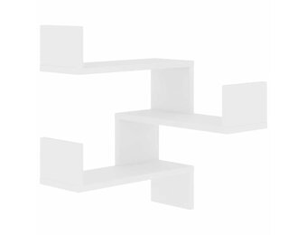 vidaXL Hoekwandschappen 2 stuks - 40x40x50 cm - Wit (42% Korting)
