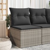 vidaXL Tuinbank Poly Rattan Grijs (57% Korting!)