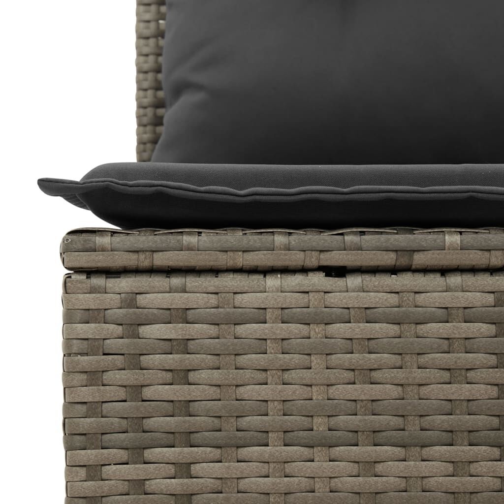 vidaXL Tuinbank Poly Rattan Grijs (57% Korting!)