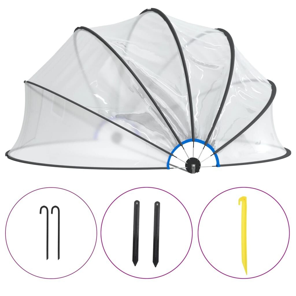vidaXL Zwembadoverkapping rond (35% korting!) 467x234 cm PVC
