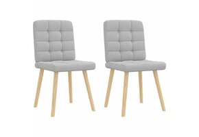 vidaXL Eetkamerstoelen 2 st. - Wolk Grijs | 35% Korting!