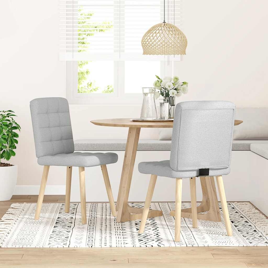 vidaXL Eetkamerstoelen 2 st. - Wolk Grijs | 35% Korting!