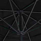 vidaXL Parasol 500cm Zwart - Aluminium Paal | 55% Korting
