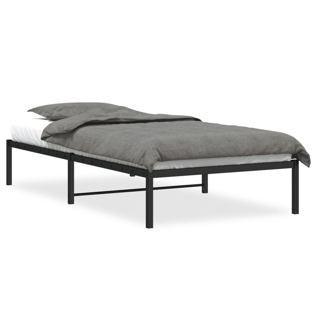 vidaXL Bedframe Metaal Zwart 107x203 cm - 35% Korting!