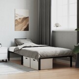 vidaXL Bedframe Metaal Zwart 107x203 cm - 35% Korting!