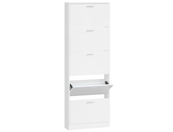 VidaXL Schoenenkast Hoogglans Wit - 59x17x169 cm | 55% Korting!