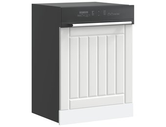 vidaXL Vaatwaspaneel Lucca - 35% Korting - Bewerkt Hout Wit