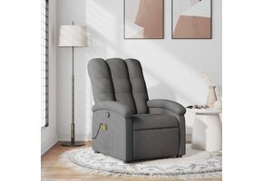 VidaXL Massagestoel Verstelbaar Stof Donkergrijs - 35% Korting