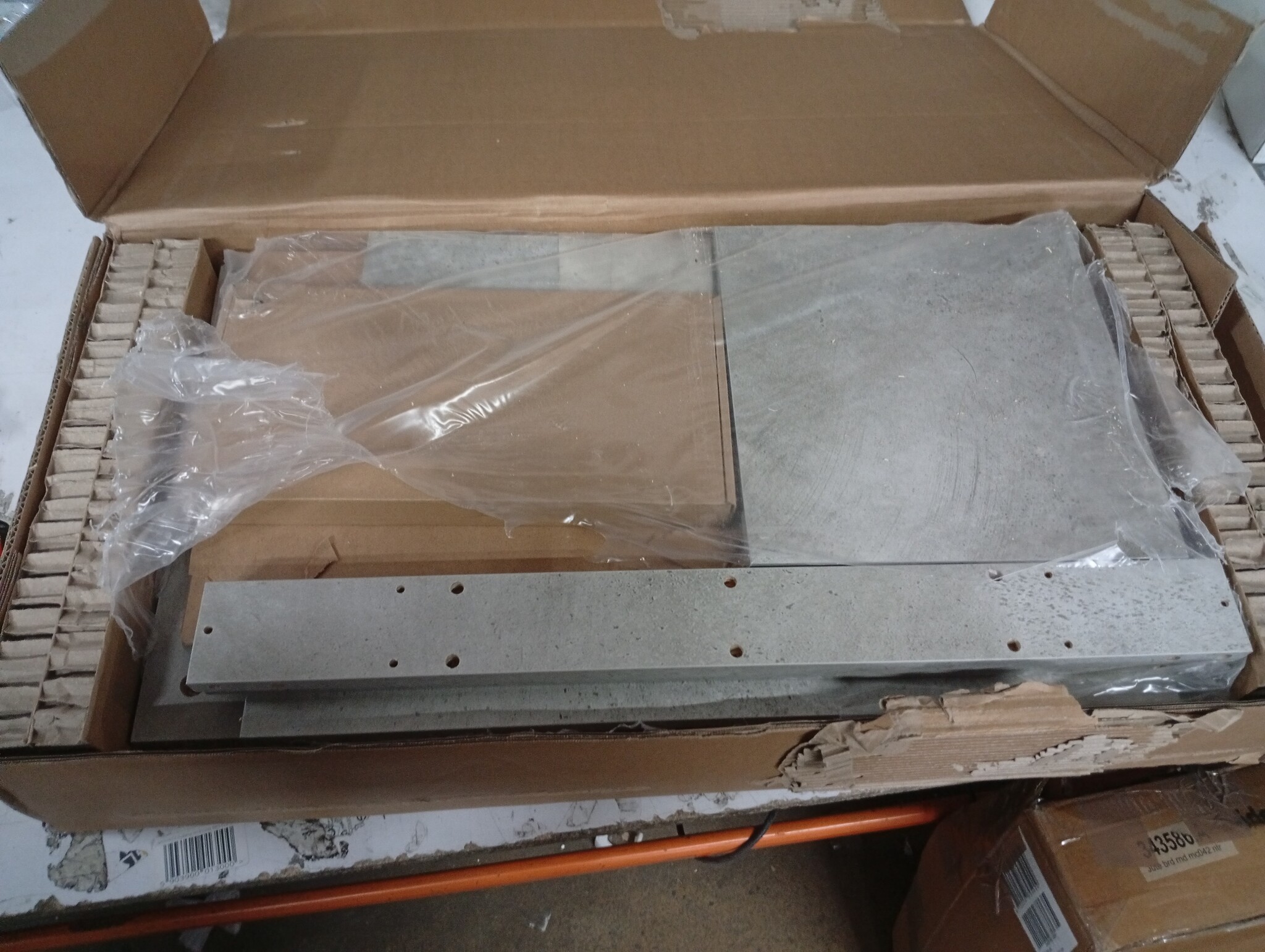 vidaXL Dressoir met LED | 60,5x37x67 cm Betongrijs | -55%