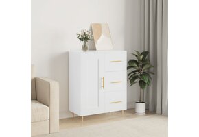 vidaXL Dressoir 69,5x34x90 cm bewerkt hout wit - 35% Korting!