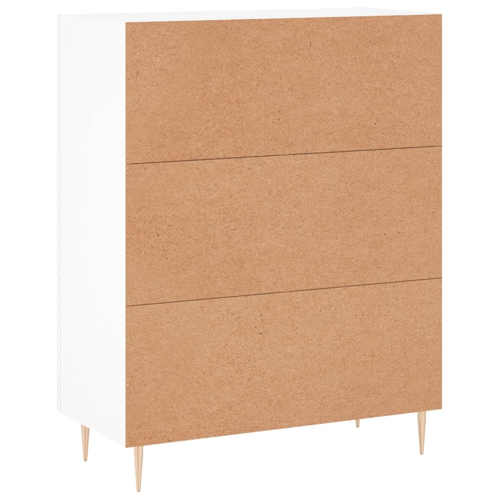 vidaXL Dressoir 69,5x34x90 cm bewerkt hout wit - 35% Korting!